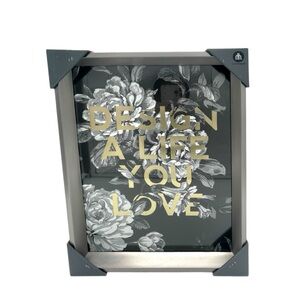 Gray and Gold Floral Wall Art